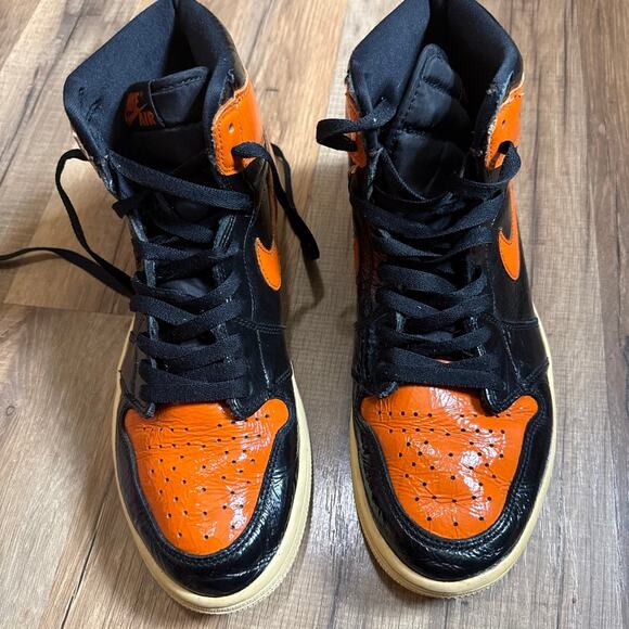 Jordan 1 High Retro OG Shattered Backboard 3.0 Patent Black Orange main image 5